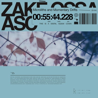 Microliths and Momentary Drifts album by ASC, zakè & Ossa - Drum and Bass Cover Art