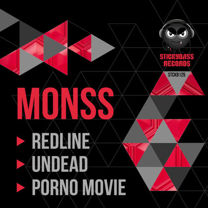 Redline / Undead / Porno Movie album by MONSS - Drum and Bass Cover Art