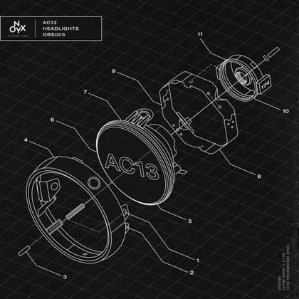 Headlights (Original) album by AC13 - Drum and Bass Cover Art