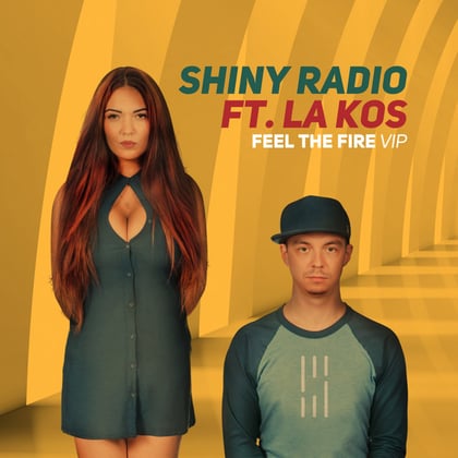 Feel The Fire VIP album by Shiny Radio - Drum and Bass Cover Art