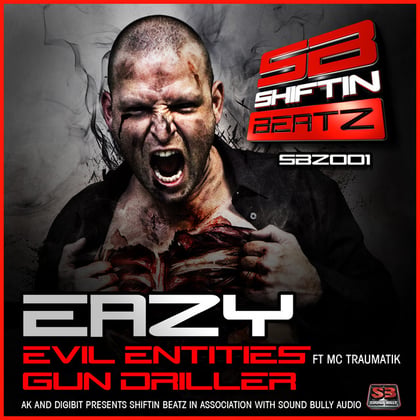 Evil Entites album by Eazy - Drum and Bass Cover Art