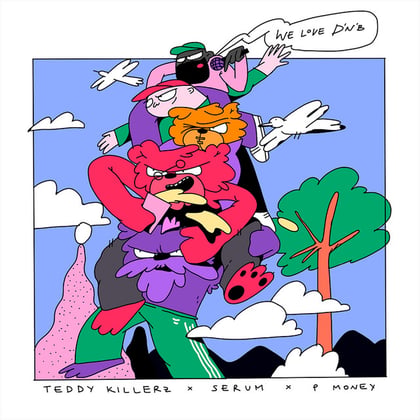 We Love Drum & Bass album by Teddy Killerz, Serum & P Money - Drum and Bass Cover Art