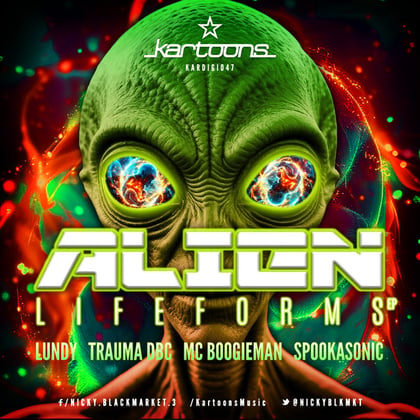 Alien Lifeforms album by Trauma DBC & theStandard - Drum and Bass Cover Art