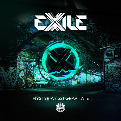 Hysteria album by AIRGLO & Exile - Drum and Bass Cover Art
