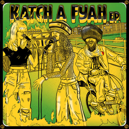 Katch A Fyah EP album by Congo Natty & KAYA FYAH - Drum and Bass Cover Art