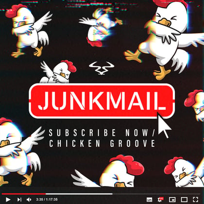 Subscribe Now / Chicken Groove album by Junk Mail - Drum and Bass Cover Art