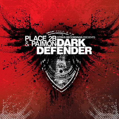 The Dark Defender album by Paimon - Drum and Bass Cover Art