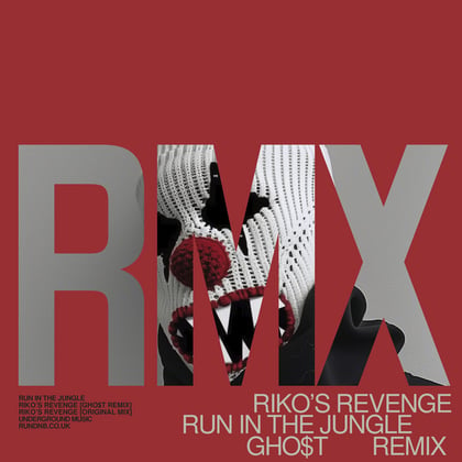 Riko's Revenge album by D*Minds, T>I, Run In The Jungle & Gho$T - Drum and Bass Cover Art