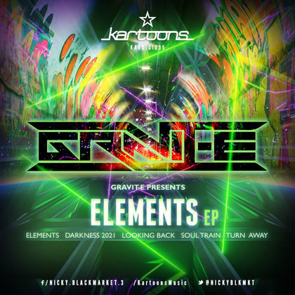 Elements album by Gravit-E - Drum and Bass Cover Art