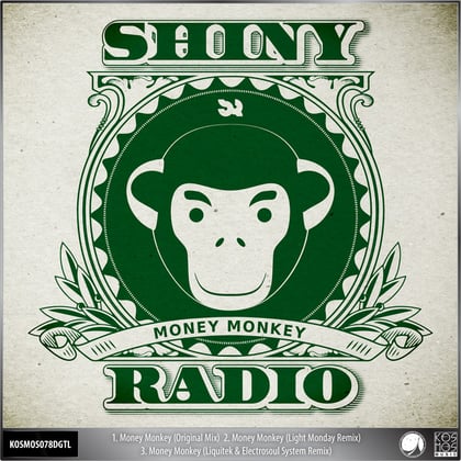 Money Monkey album by Shiny Radio - Drum and Bass Cover Art