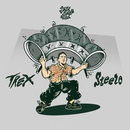 Steelo album by Trex - Drum and Bass Cover Art