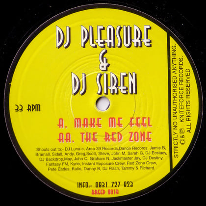 The Red Zone album by DJ Pleasure - Drum and Bass Cover Art