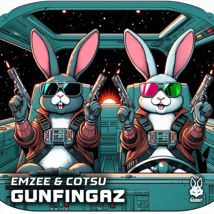 Gunfingaz album by EmZee & Cotsu - Drum and Bass Cover Art
