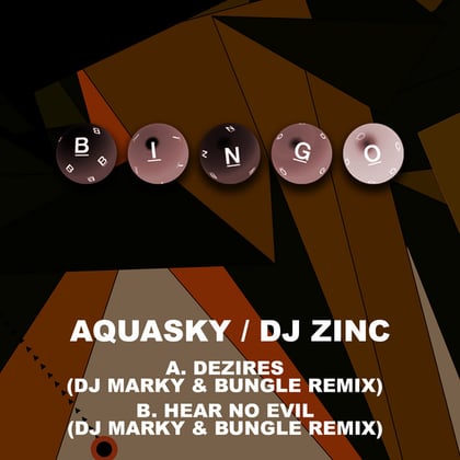 Dezires / Hear No Evil (DJ Marky & Bungle Remixes) album by DJ Zinc, DJ Marky, Bungle & Aquasky - Drum and Bass Cover Art