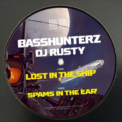 Lost In The Ship / Spams in the Ear album by DJ Rusty & BASSHUNTERZ - Drum and Bass Cover Art