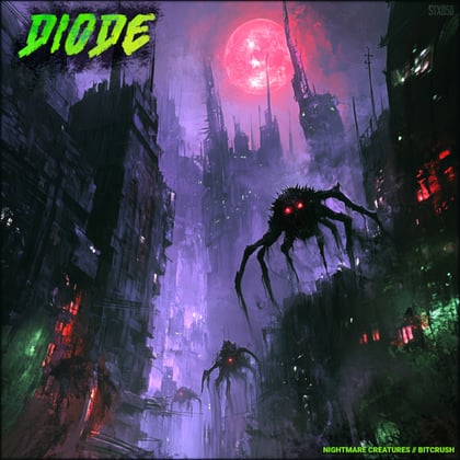 Nightmare Creatures / Bitcrush album by Diode - Drum and Bass Cover Art