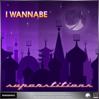 Superstitions album by I Wannabe - Drum and Bass Cover Art