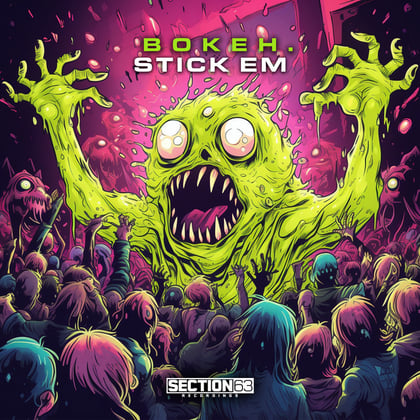 Stick Em album by Bokeh. - Drum and Bass Cover Art