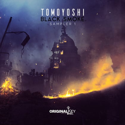 Black Smoke Sampler 1 album by Trauma DBC & Tomoyoshi - Drum and Bass Cover Art