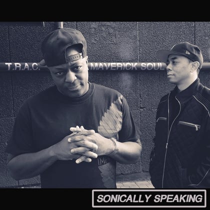 Sonically Speaking album by T.R.A.C. - Drum and Bass Cover Art