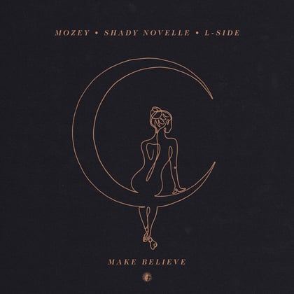 Make Believe album by Mozey, L-Side & Shady Novelle - Drum and Bass Cover Art