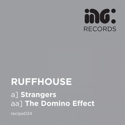 Strangers / The Domino Effect album by Ruffhouse - Drum and Bass Cover Art