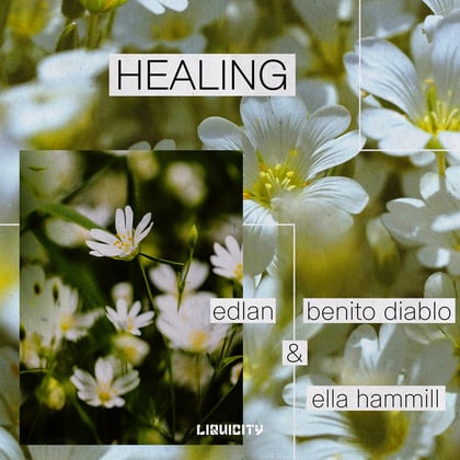 Healing album by Edlan, Benito Diablo & Ella Hammill - Drum and Bass Cover Art
