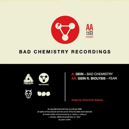 Bad Chemistry / Fear - (BCHEM001) album by Gein - Drum and Bass Cover Art