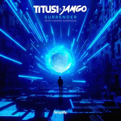 Surrender album by Andromedik, Titus1, Jamgo & Cammie Robinson - Drum and Bass Cover Art