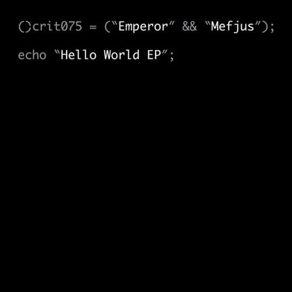 Hello World EP album by InsideInfo, Emperor & Mefjus - Drum and Bass Cover Art