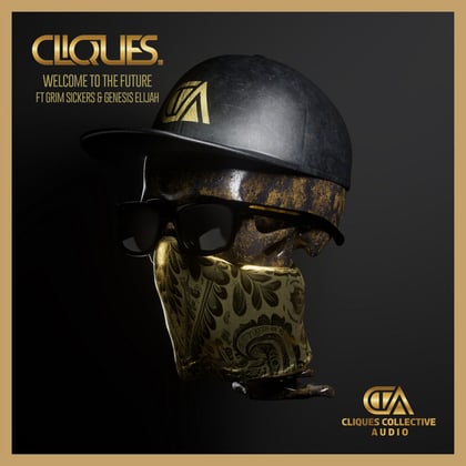 WELCOME TO THE FUTURE album by CLIQUES. - Drum and Bass Cover Art