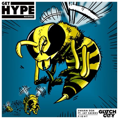 Swarm Dem / Fight album by Glitch City - Drum and Bass Cover Art