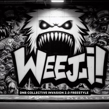 DNB Collective Invasion 2.0 Freestyle album by Weejii - Drum and Bass Cover Art