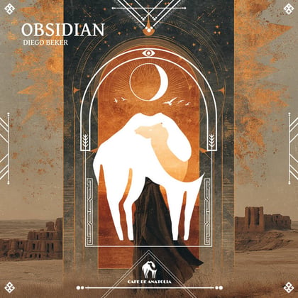 Obsidian album by Tengu, Diego Beker & Cafe De Anatolia - Drum and Bass Cover Art