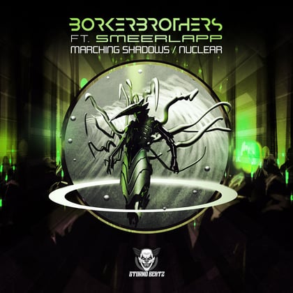 Marching Shadows / Nuclear album by BorkerBrothers & Smeerlapp - Drum and Bass Cover Art