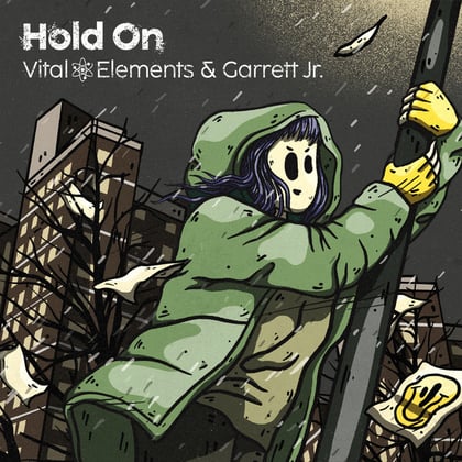 Hold On album by Vital Elements & Garrett Jr. - Drum and Bass Cover Art
