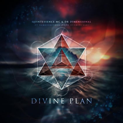 Divine plan album by Mr Traumatik, Quintessence MC & Tomek Zyl - Drum and Bass Cover Art