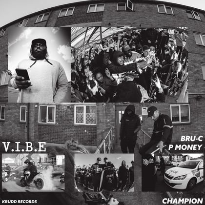 V.I.B.E album by Bru-C & P Money - Drum and Bass Cover Art