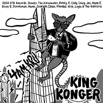 King Konger album by 4am Kru - Drum and Bass Cover Art
