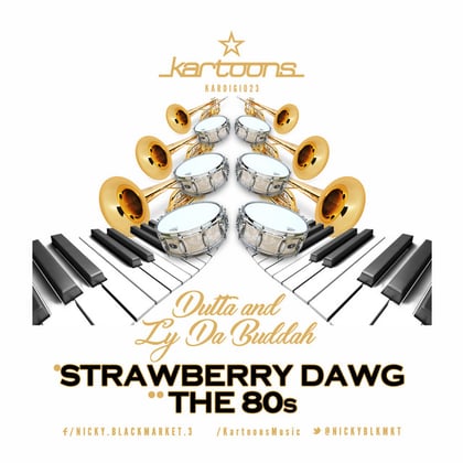 Strawberry Dawg album by Decoder, Dutta & Ly Da Buddah - Drum and Bass Cover Art
