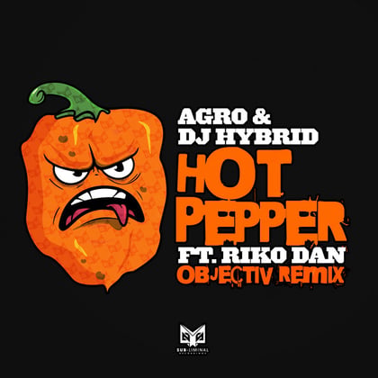 Hot Pepper Remix album by Agro, DJ Hybrid & Objectiv - Drum and Bass Cover Art
