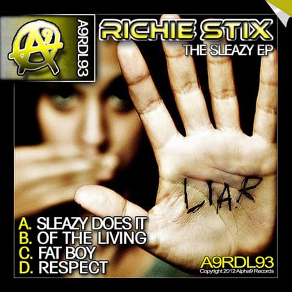 The Sleazy album by Richie Stix - Drum and Bass Cover Art