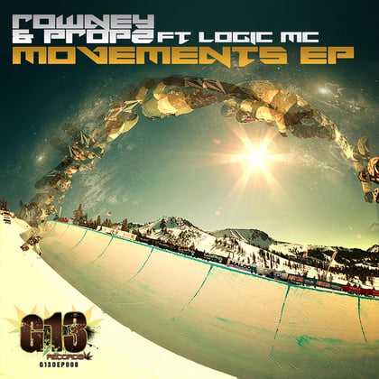 Movements EP album by Rowney & Propz - Drum and Bass Cover Art