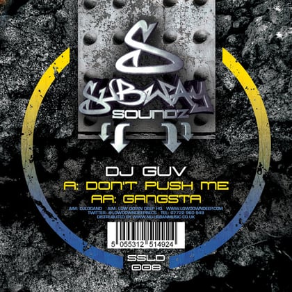 Don't Push Me / Gangsta album by Dj Guv - Drum and Bass Cover Art