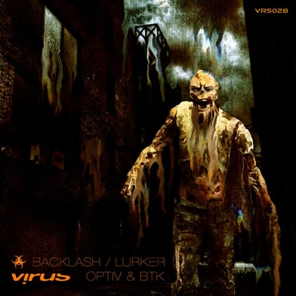 Backlash / Lurker album by Optiv - Drum and Bass Cover Art