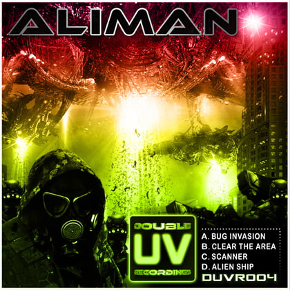 Bug Invasion album by Aliman - Drum and Bass Cover Art