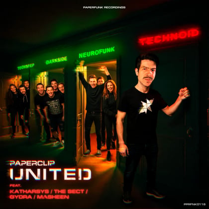 UNITED album by Paperclip - Drum and Bass Cover Art