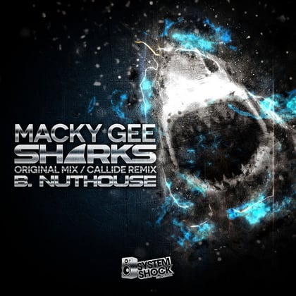 Sharks album by Macky Gee & Callide - Drum and Bass Cover Art