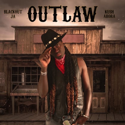 Outlaw album by Lowriderz, Blackout JA & Kush Arora - Drum and Bass Cover Art
