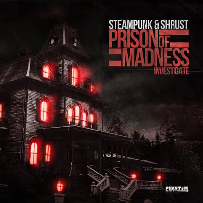 Prison of Madness / Investigate album by Steampunk & Shrust - Drum and Bass Cover Art